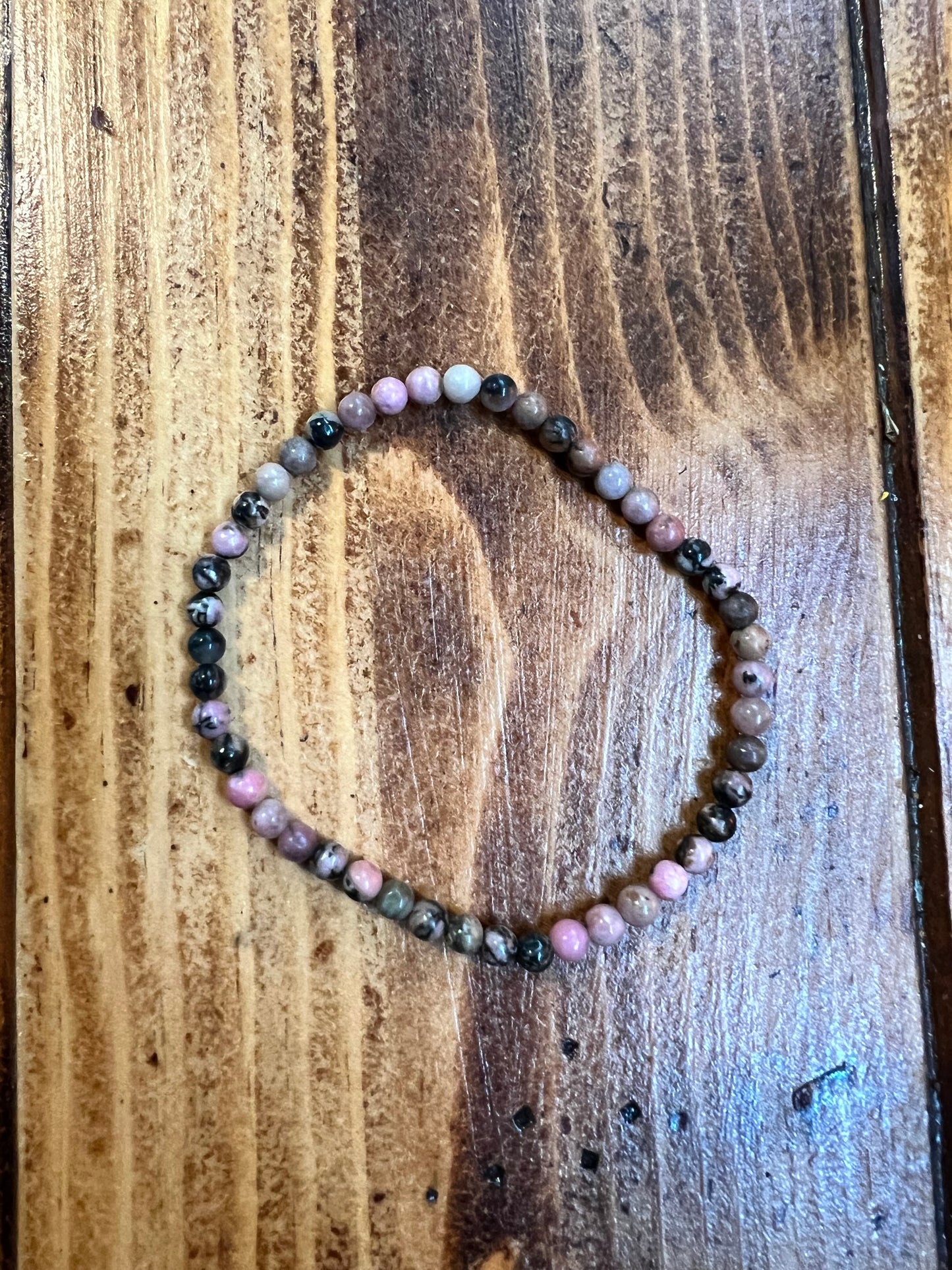 rhodonite beaded bracelet