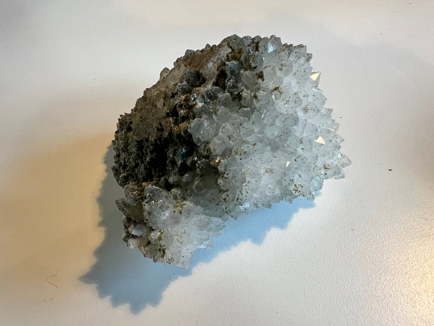 quartz clusters with pyrite