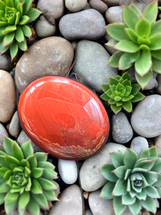 red jasper palm stone