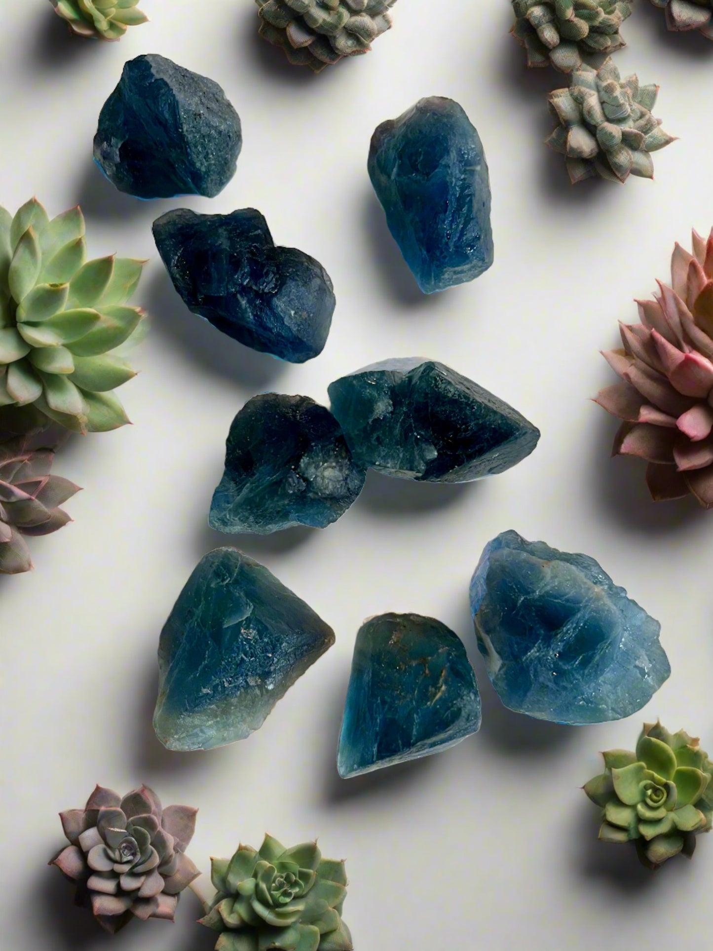 raw natural blue fluorite