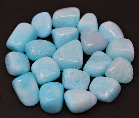 blue aragonite tumbles