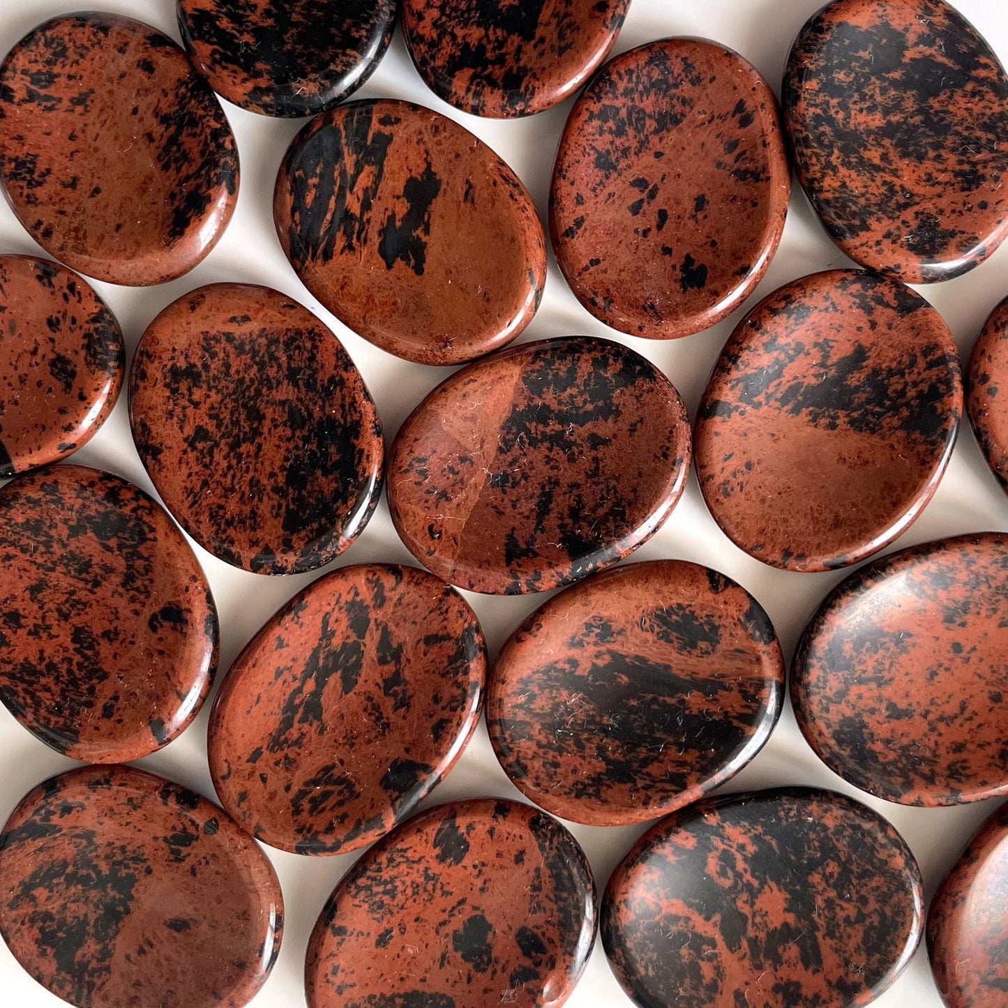 mahogany obsidian worry stone