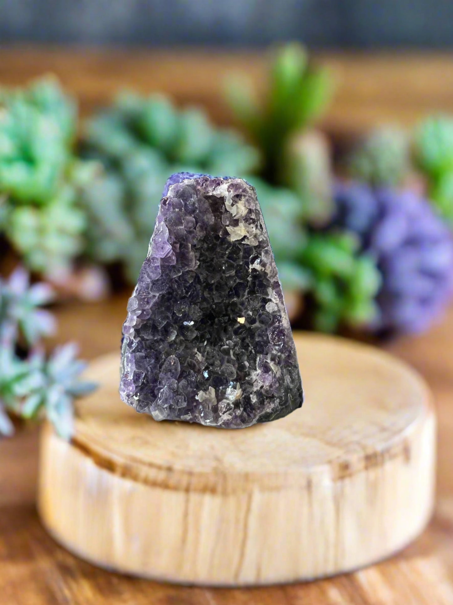 small standing amethyst cathedrals