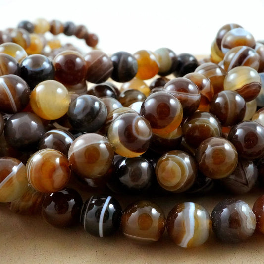 sardonyx beaded bracelets (8mm beads)