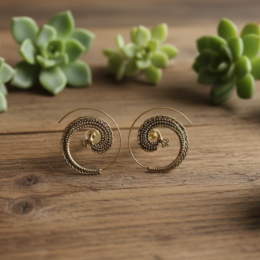 brass earrings