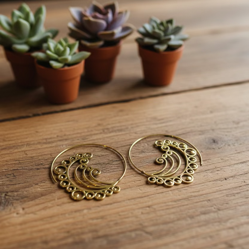 brass earrings
