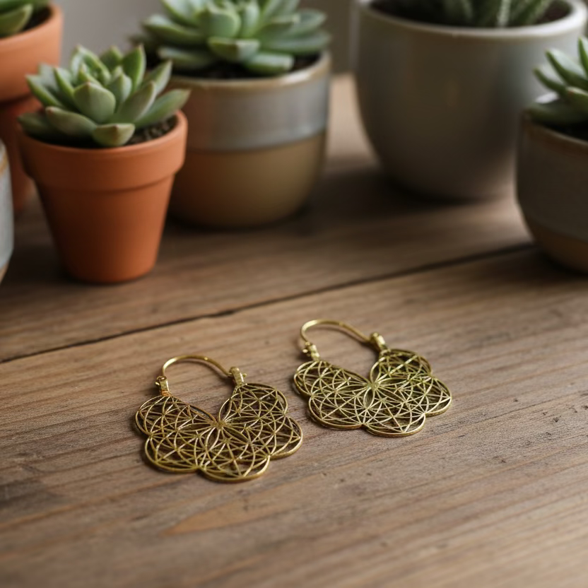 brass earrings