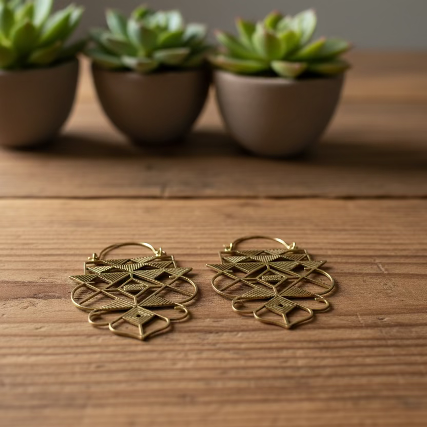 brass earrings