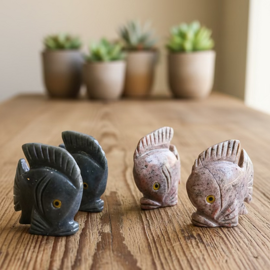 sunfish soapstone figurine