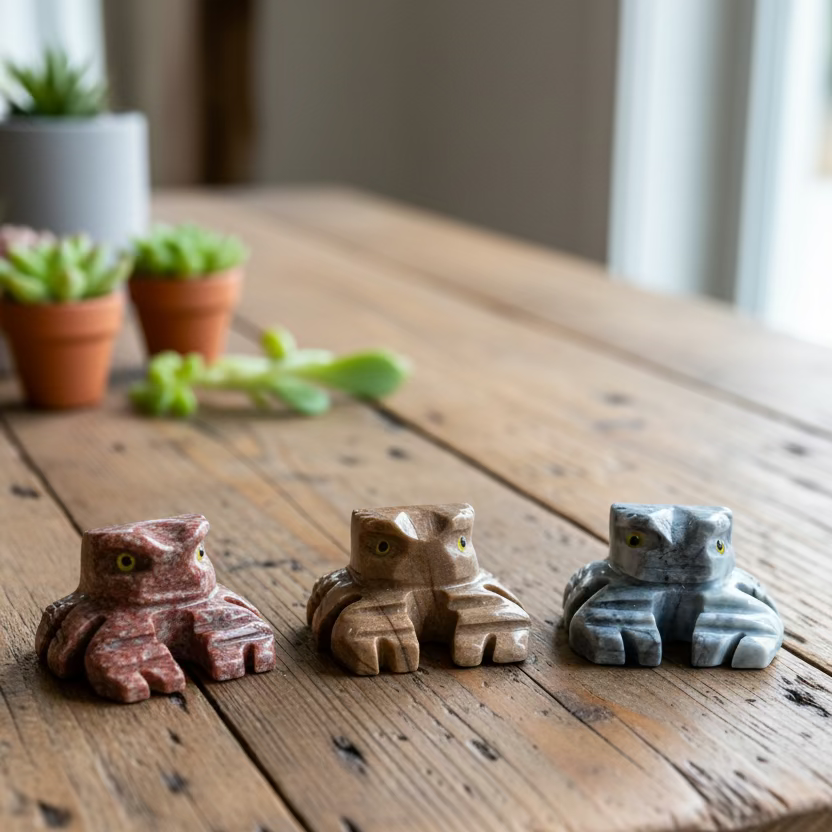 crab soapstone figurine