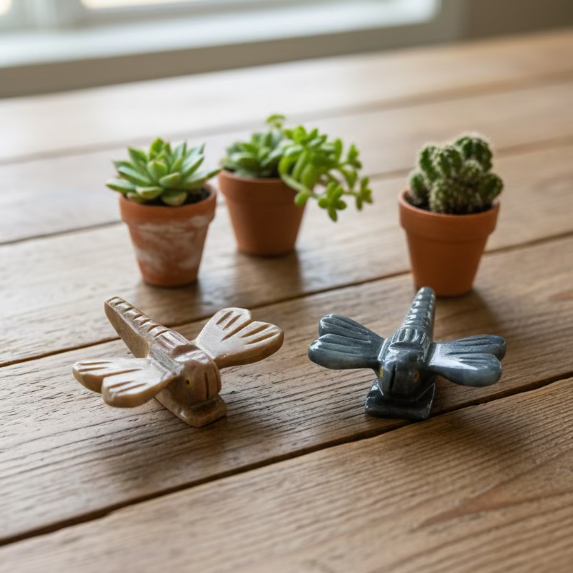 dragonfly soapstone figurine
