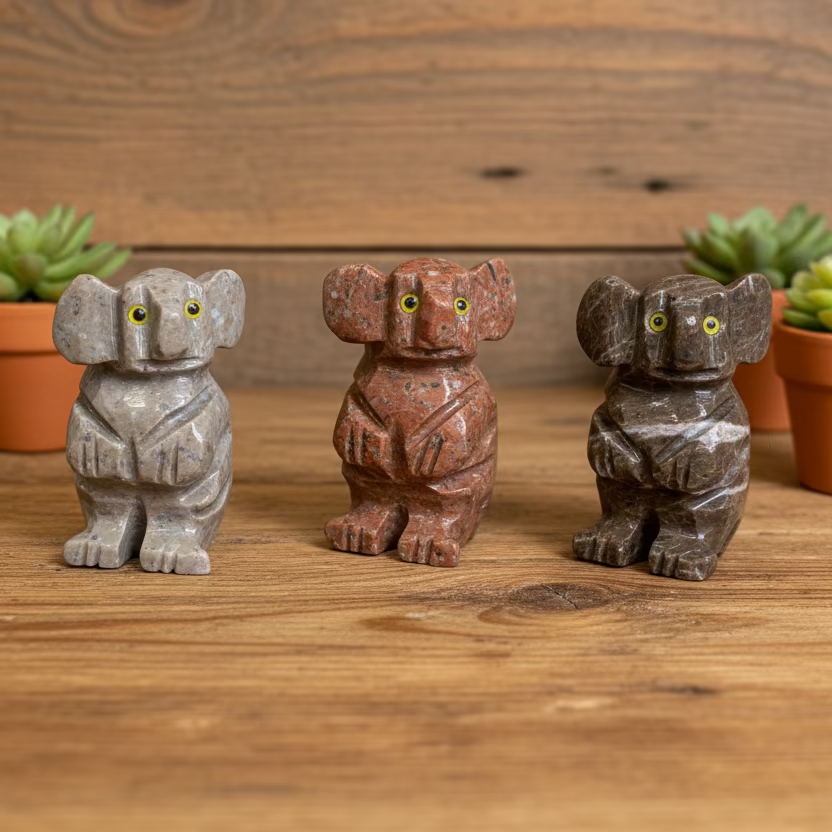 koala soapstone figurine
