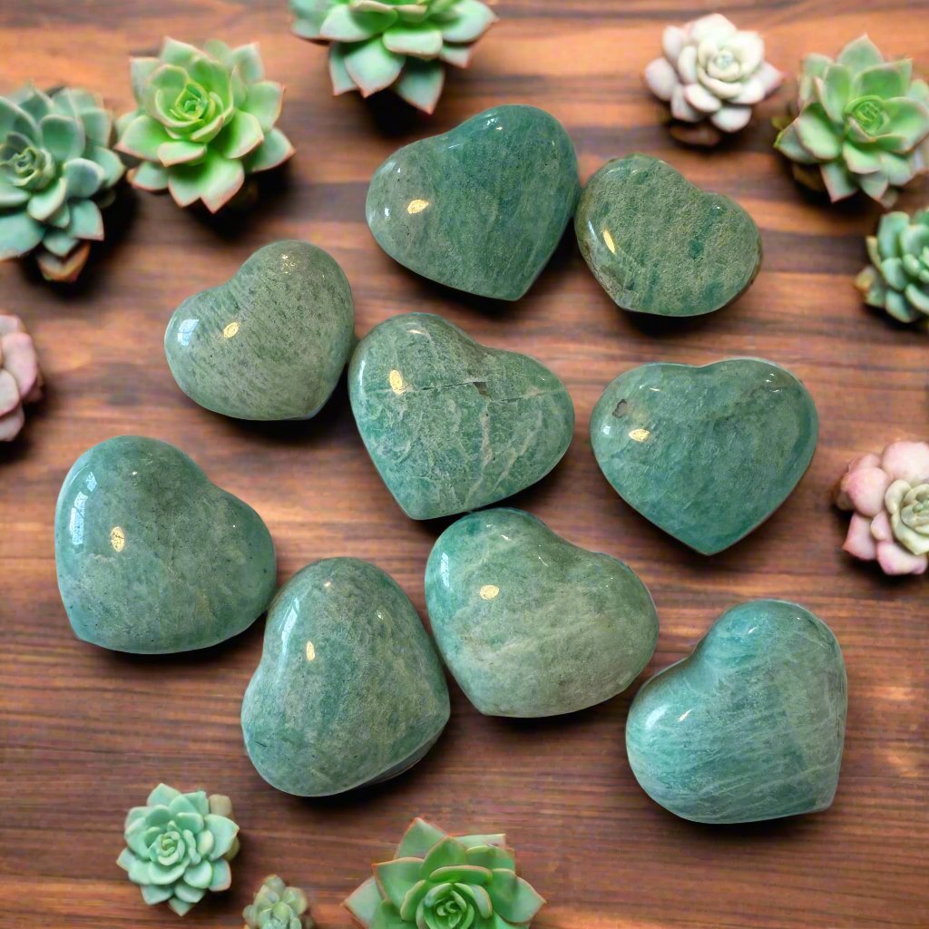 amazonite hearts