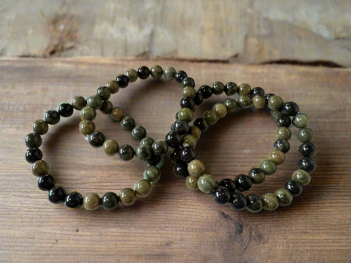 autumn jasper beaded bracelet