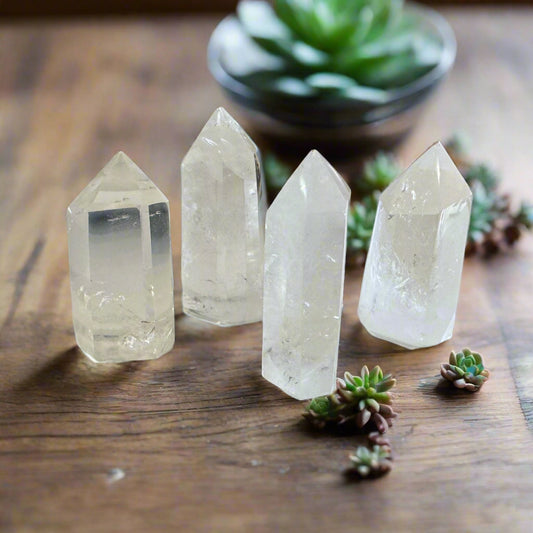 clear quartz towers