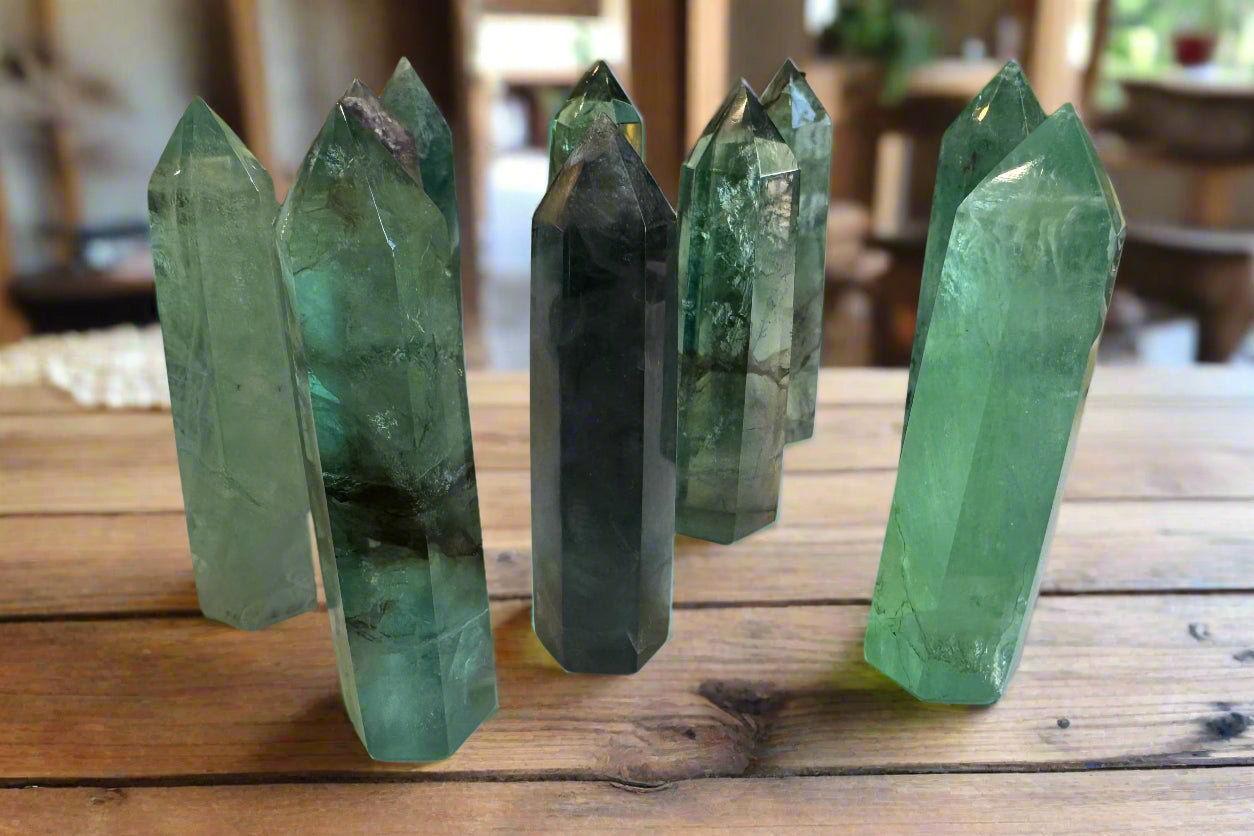 green fluorite towers