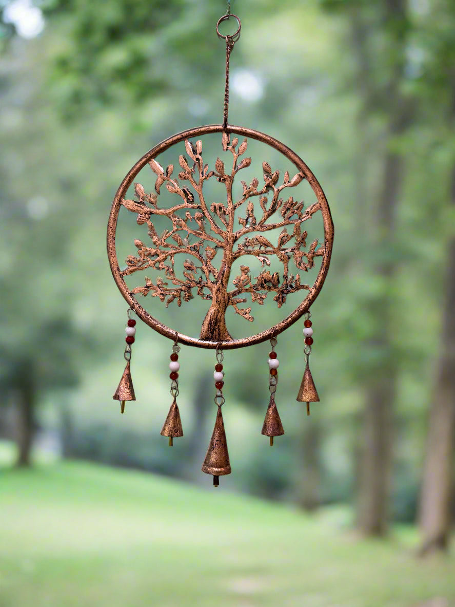 brass hanging decoration with bells