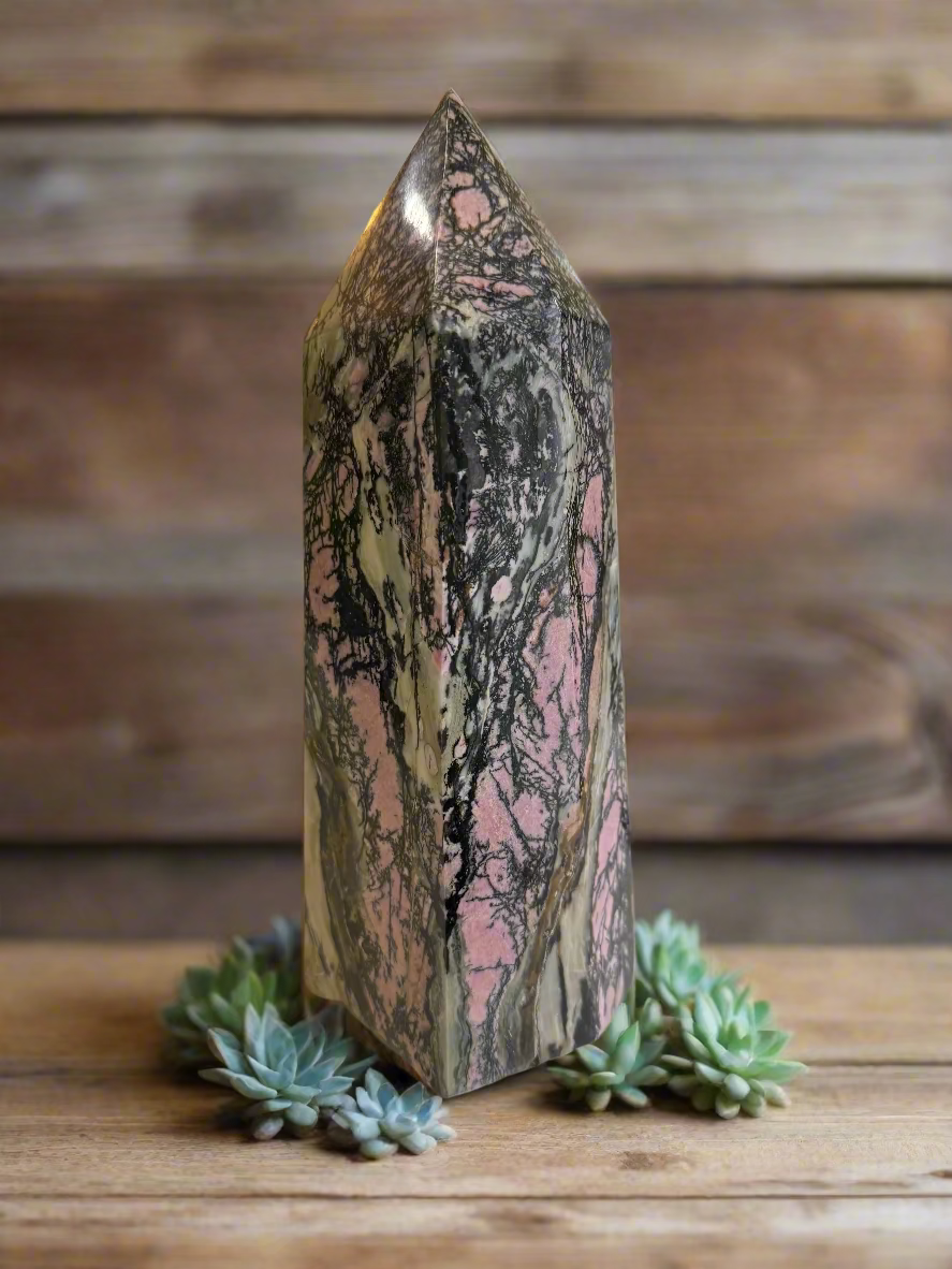 rhodonite tower