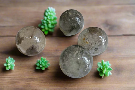 lodolite (garden quartz) spheres