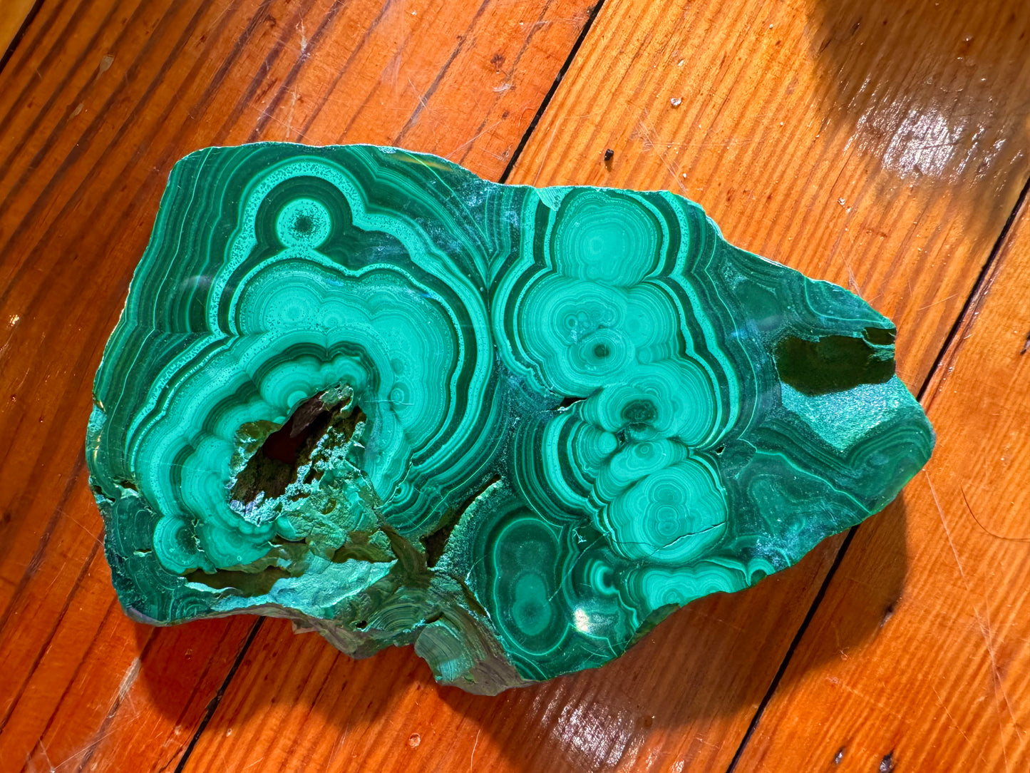 malachite slices