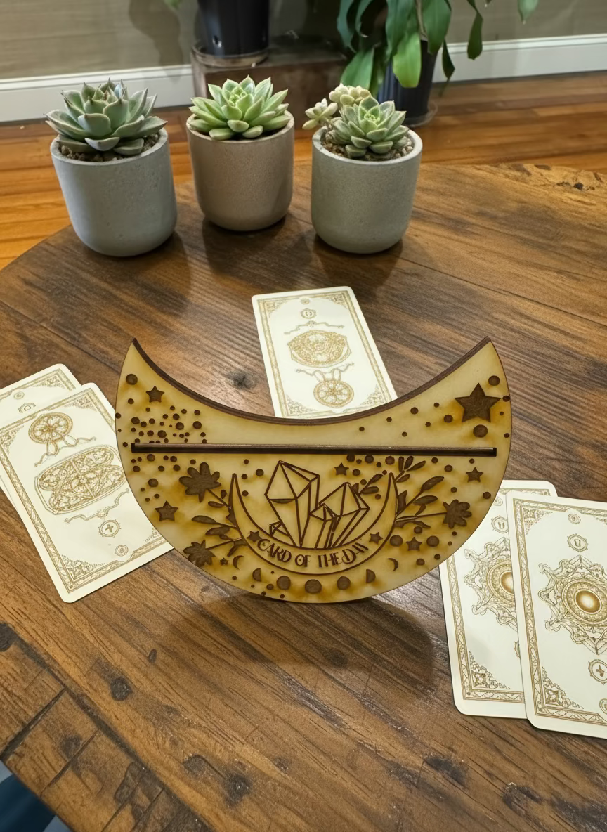 wooden tarot card holders