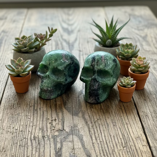 ruby in zoisite skulls