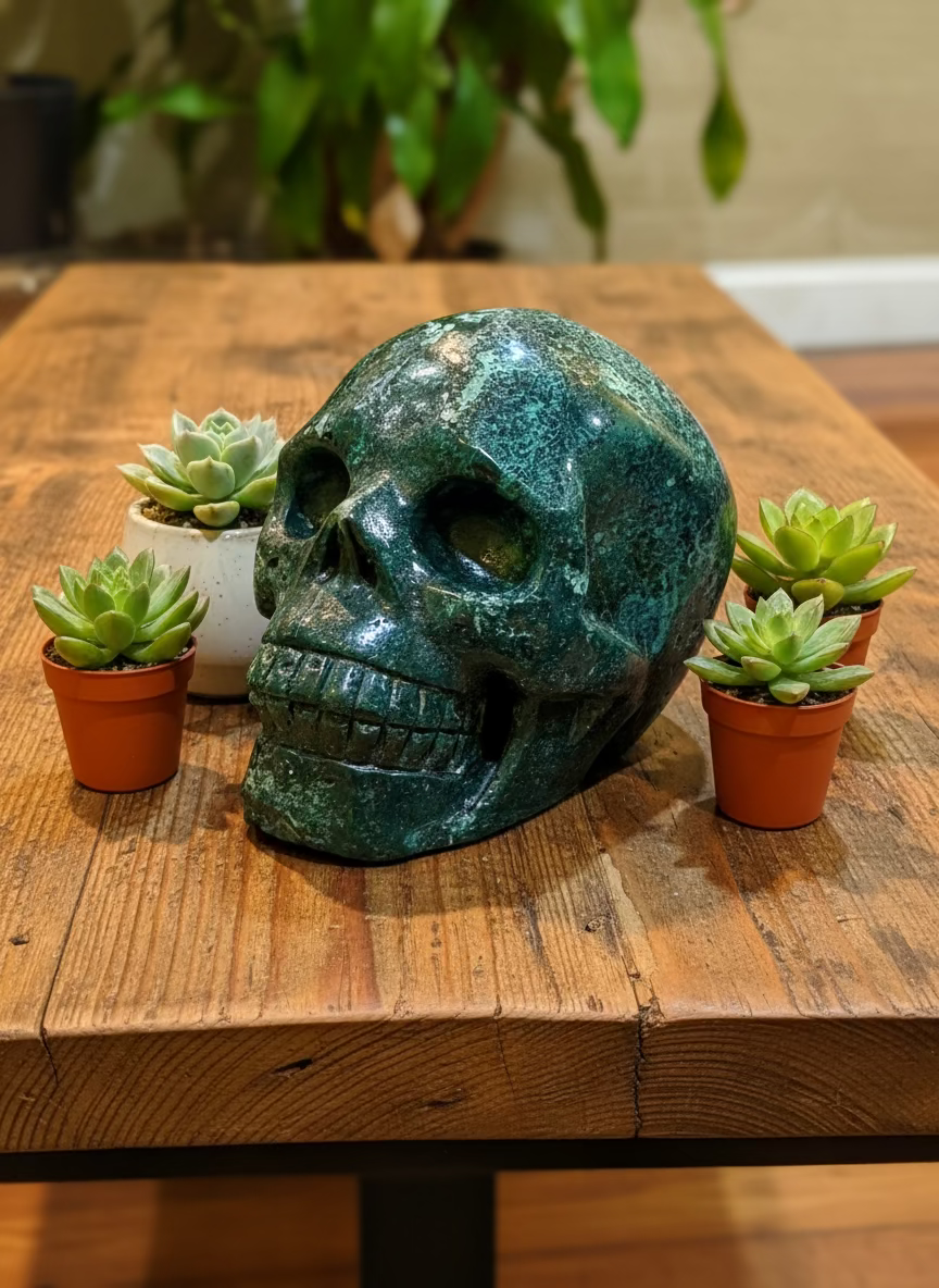 ocean jasper skull (large)