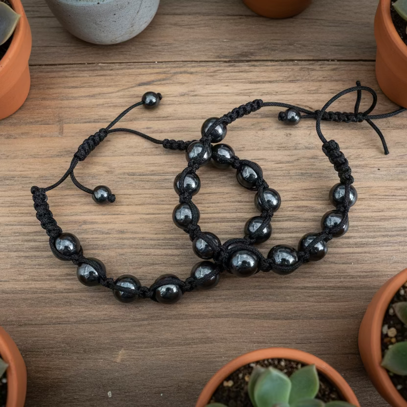 hematite beaded bracelets