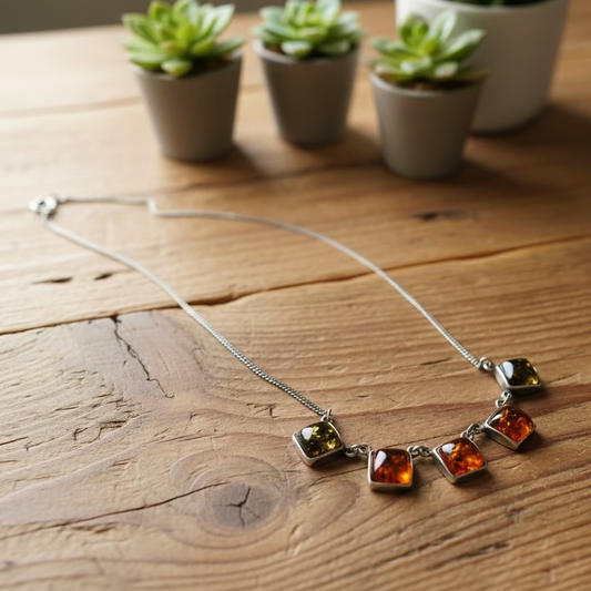 triple amber necklace