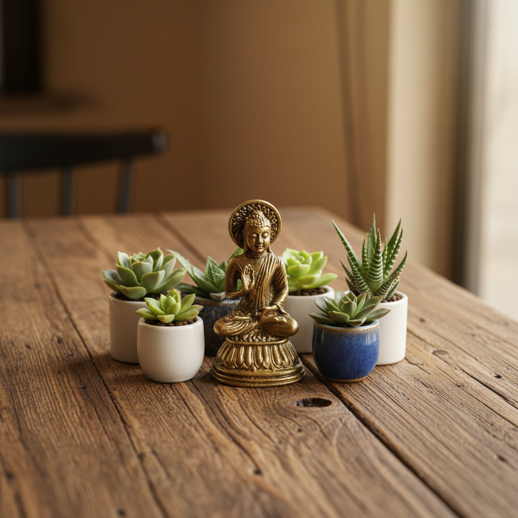 mini brass Buddha statues