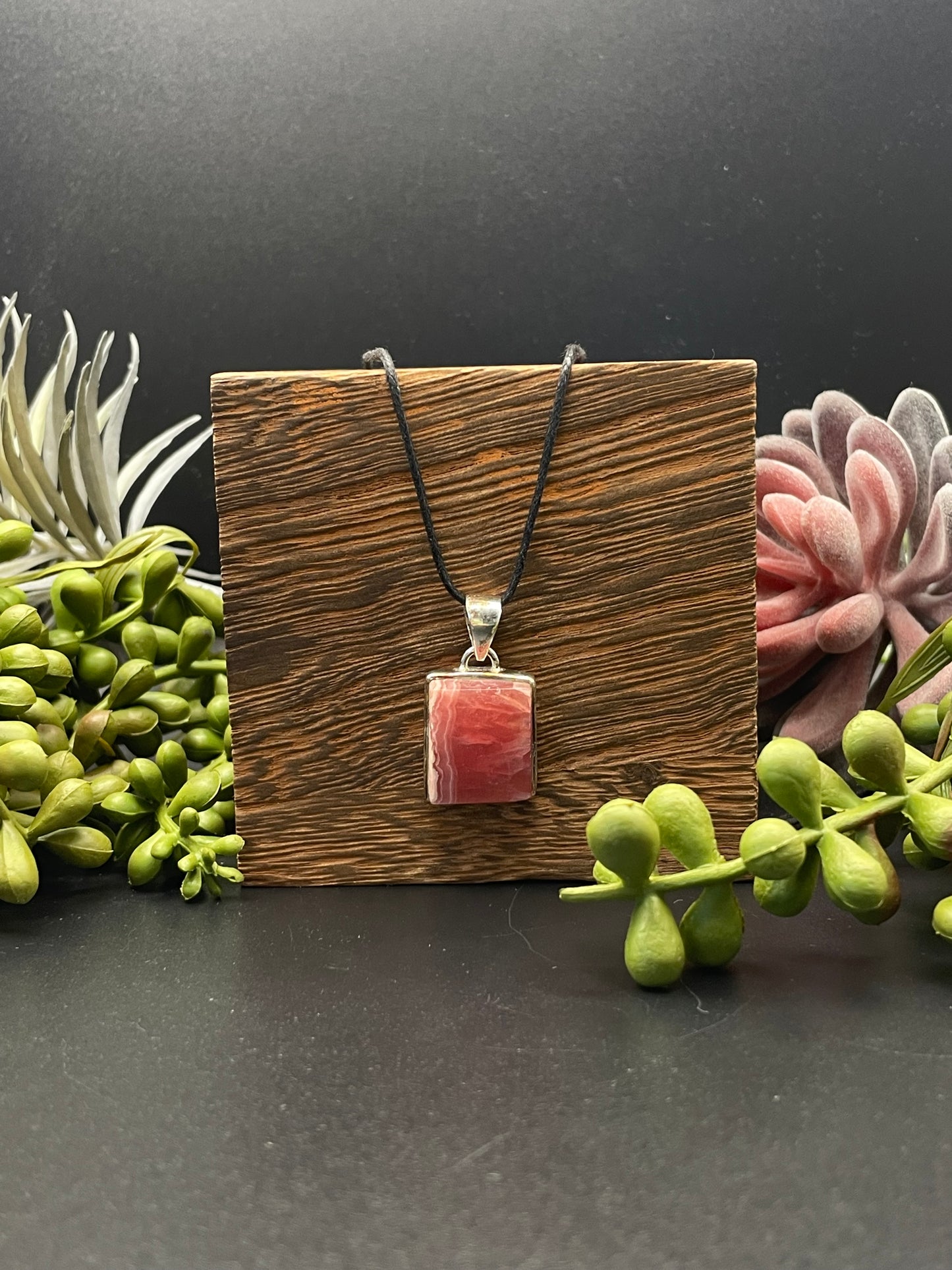 rhodochrosite pendant