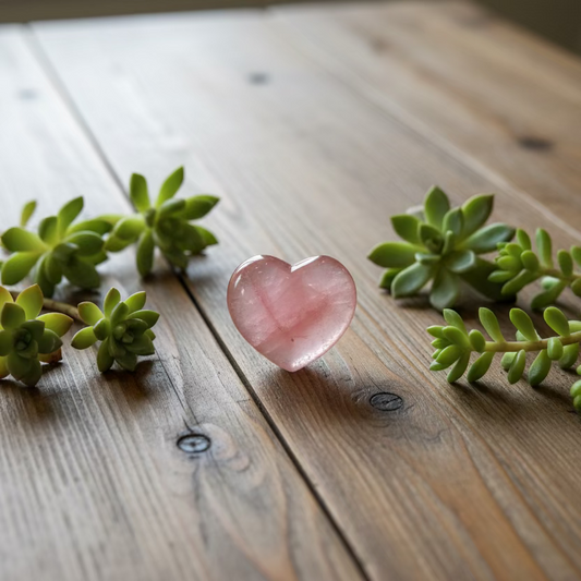 cherry quartz heart