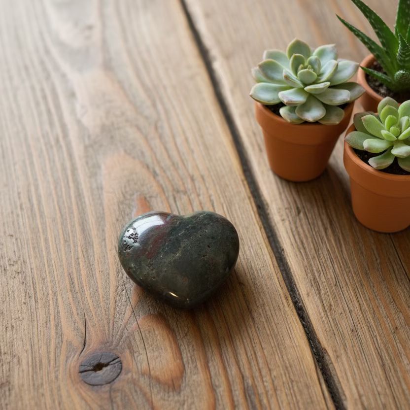 bloodstone (seftonite) heart