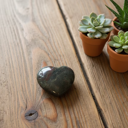 bloodstone (seftonite) heart