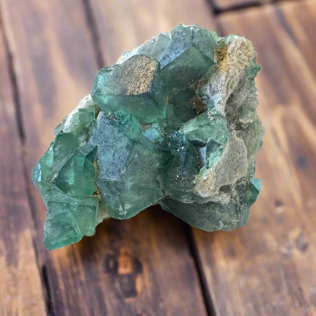 raw natural fluorite clusters from Madagascar