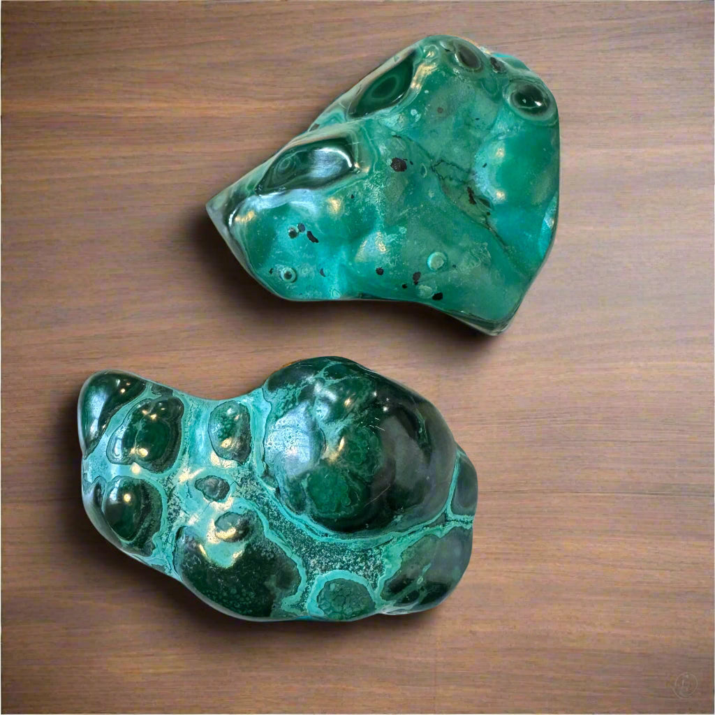 chrysocolla malachite polished pieces