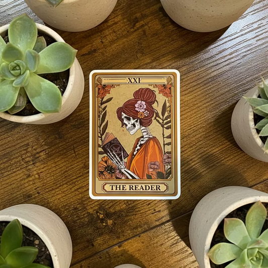 The Reader tarot card sticker