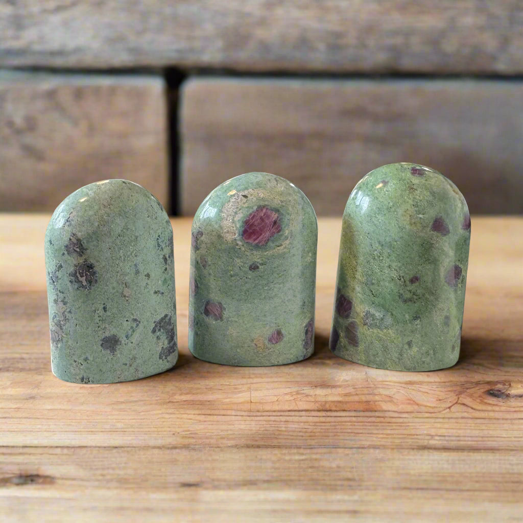 ruby in fuchsite “popsicles”