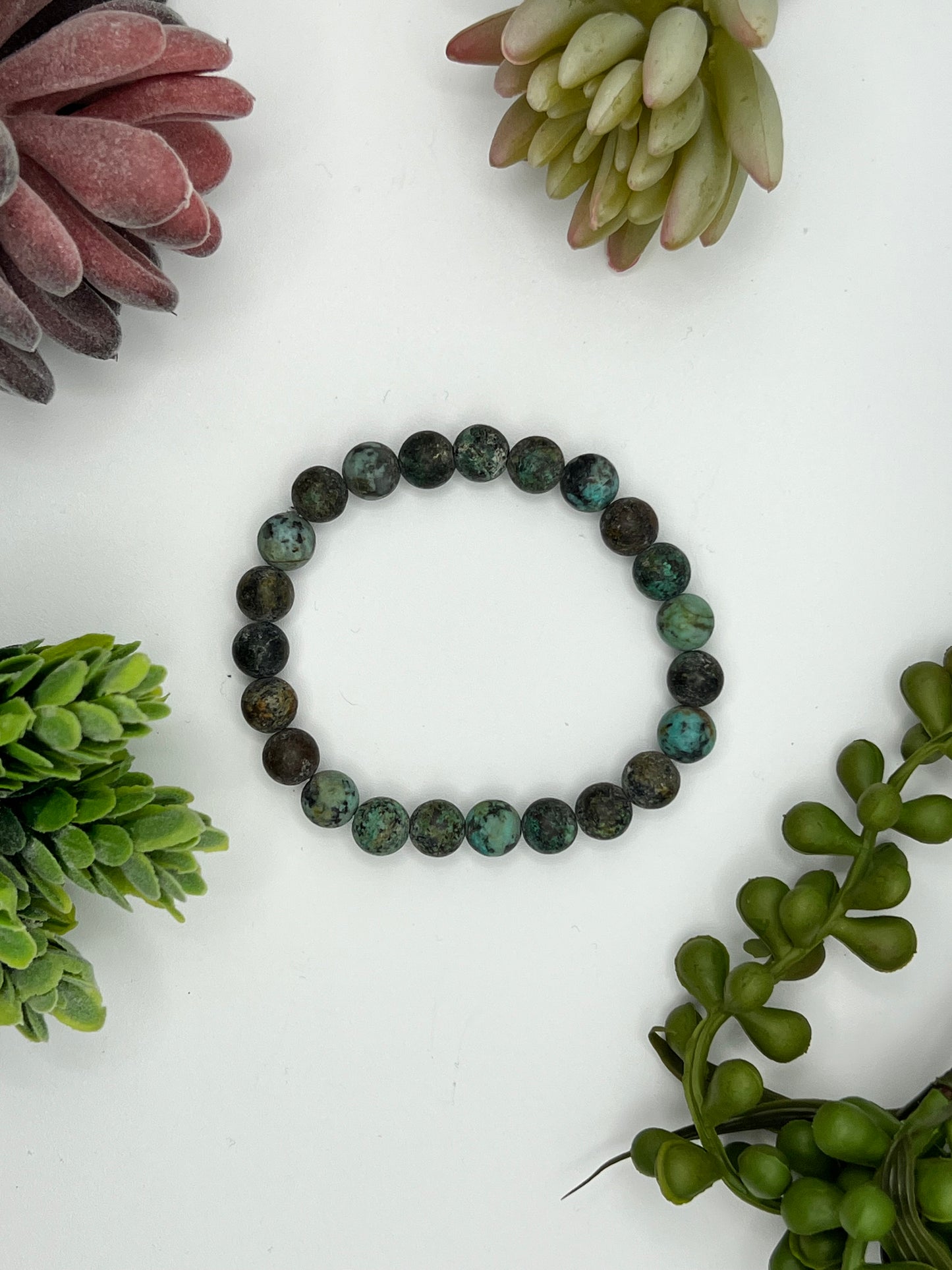 African turquoise beaded bracelet