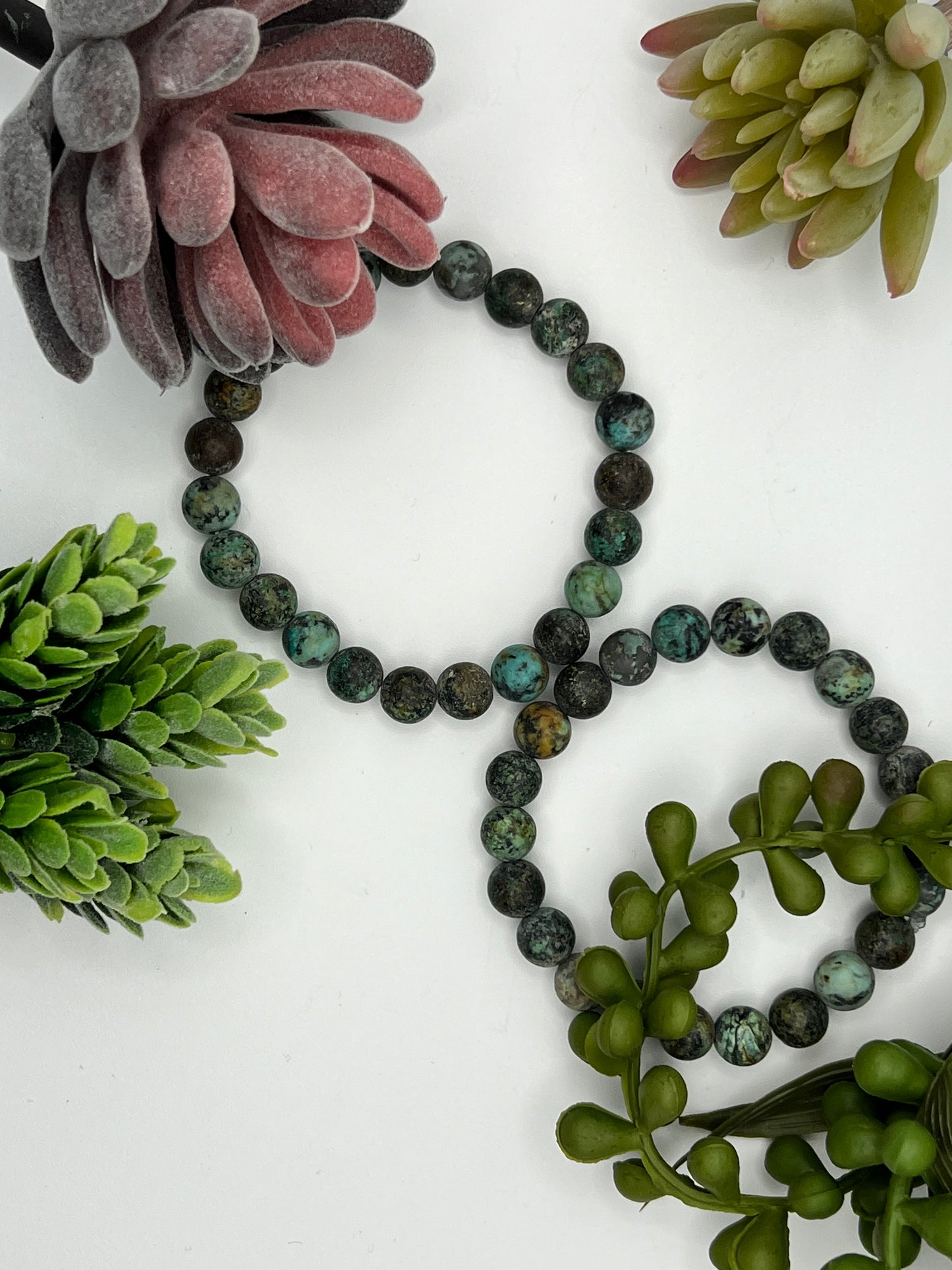 African turquoise beaded bracelet