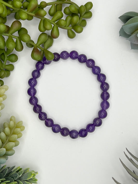 amethyst beaded bracelet