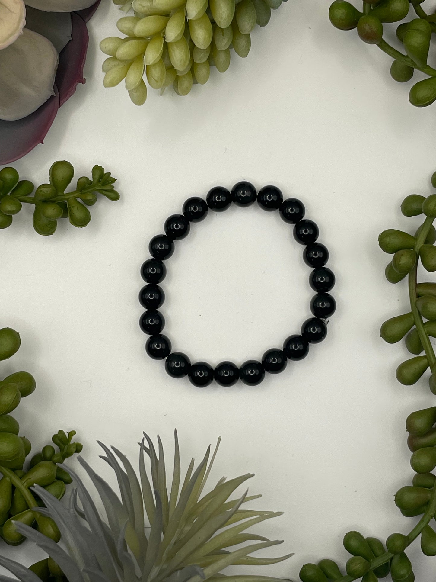 obsidian bracelet (8mm beads)