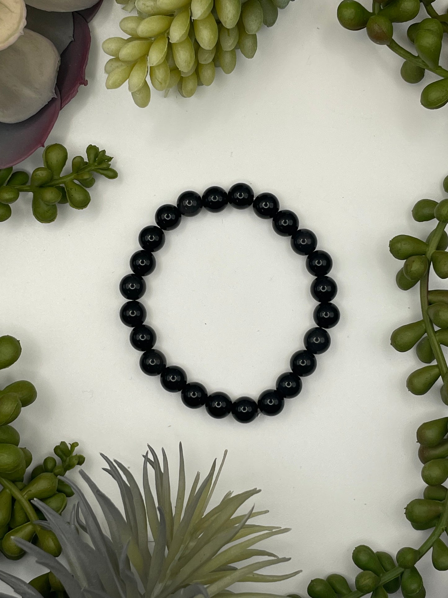 obsidian bracelet (8mm beads)