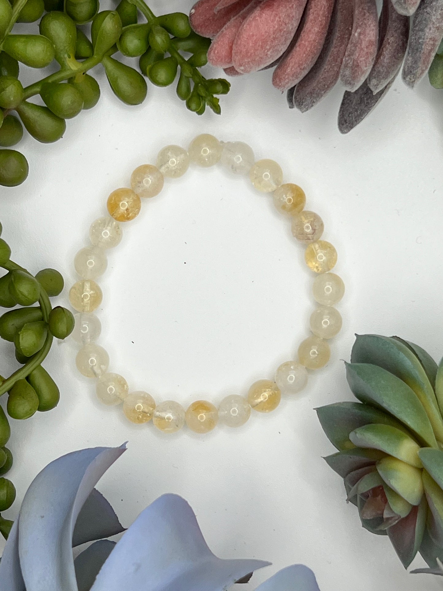 citrine beaded bracelet