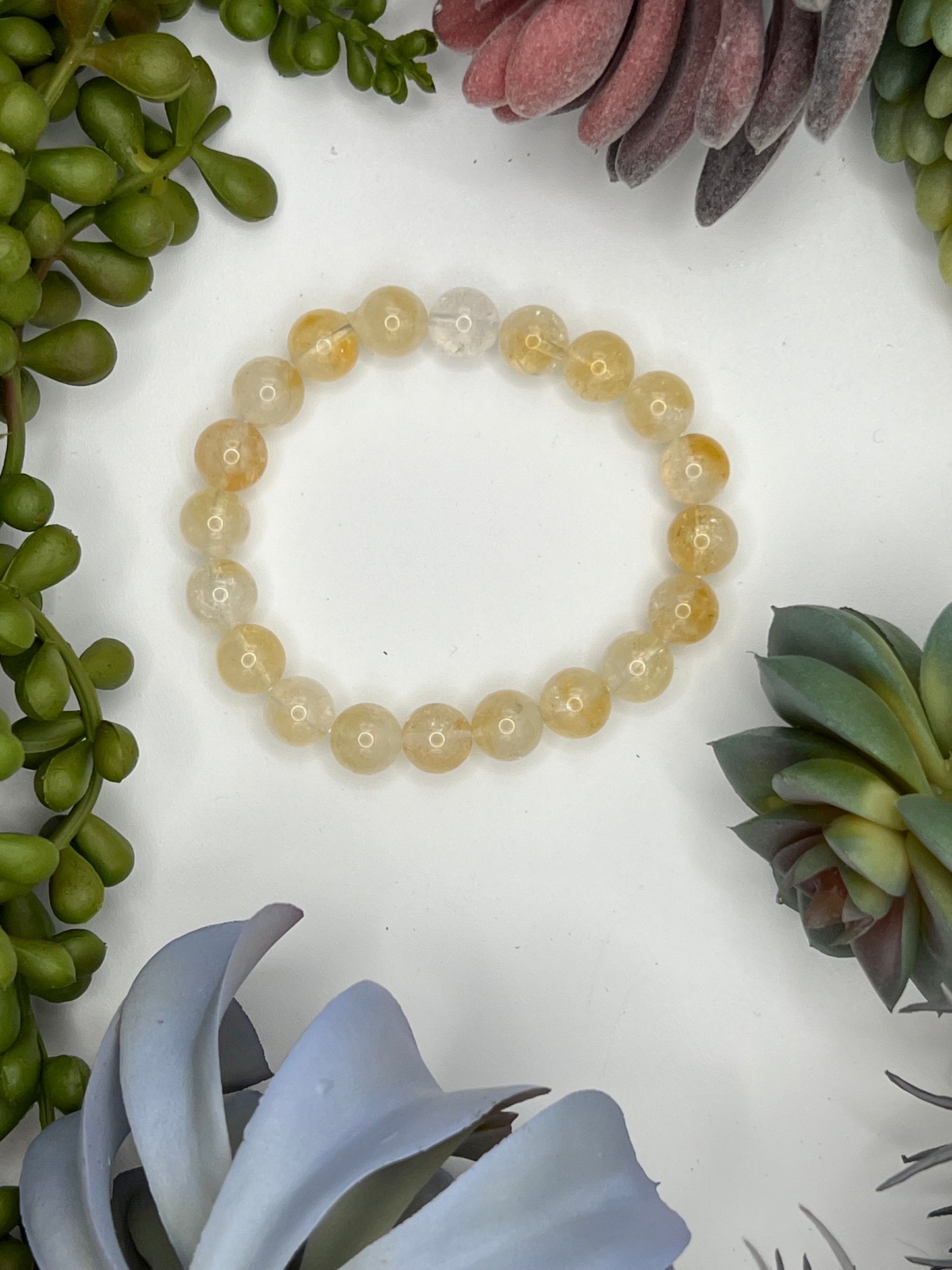 citrine beaded bracelet