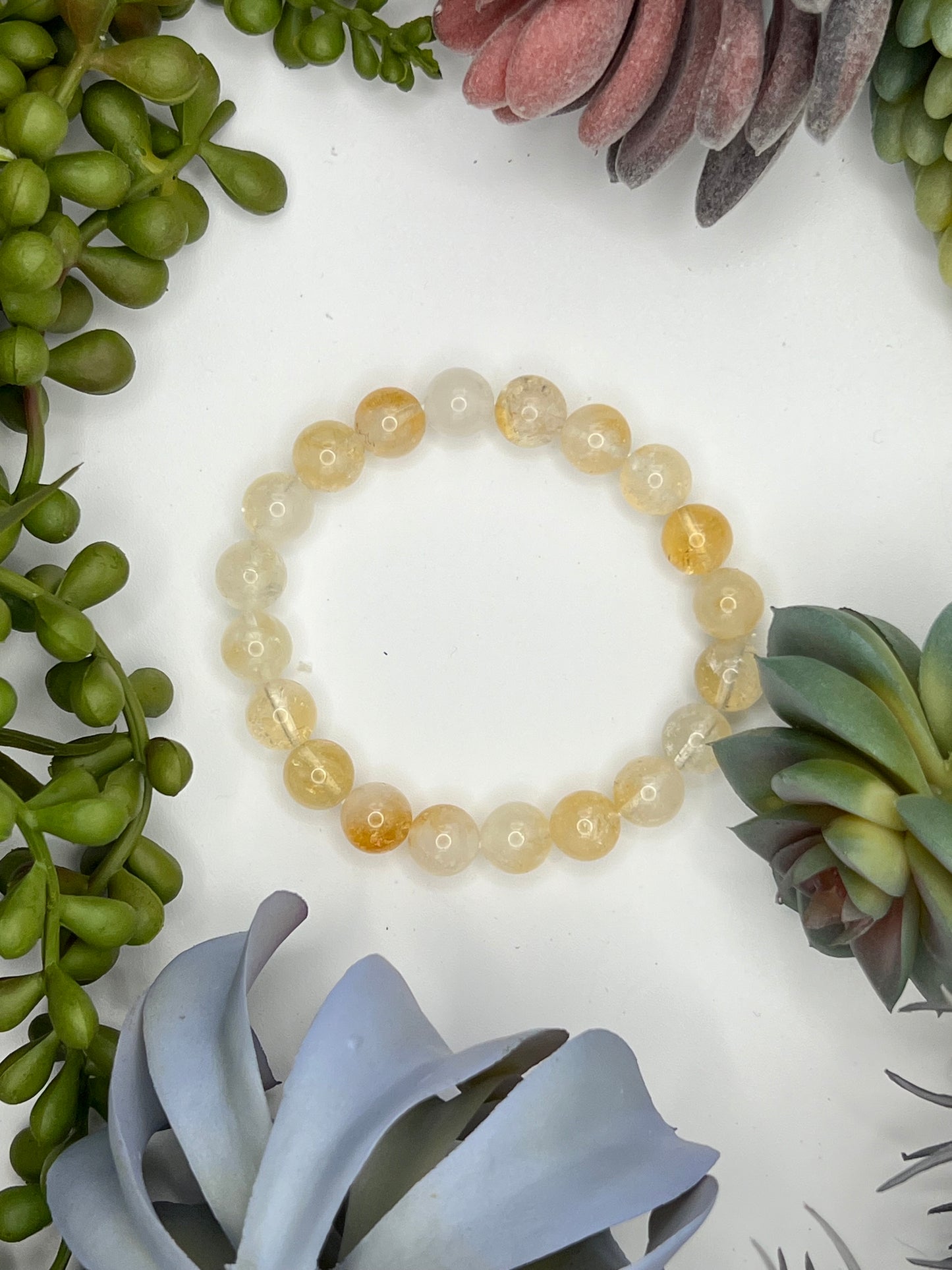 citrine beaded bracelet