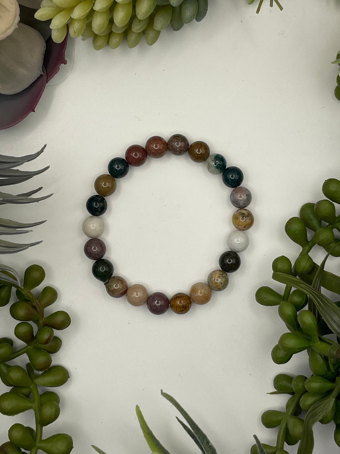 ocean jasper beaded bracelet