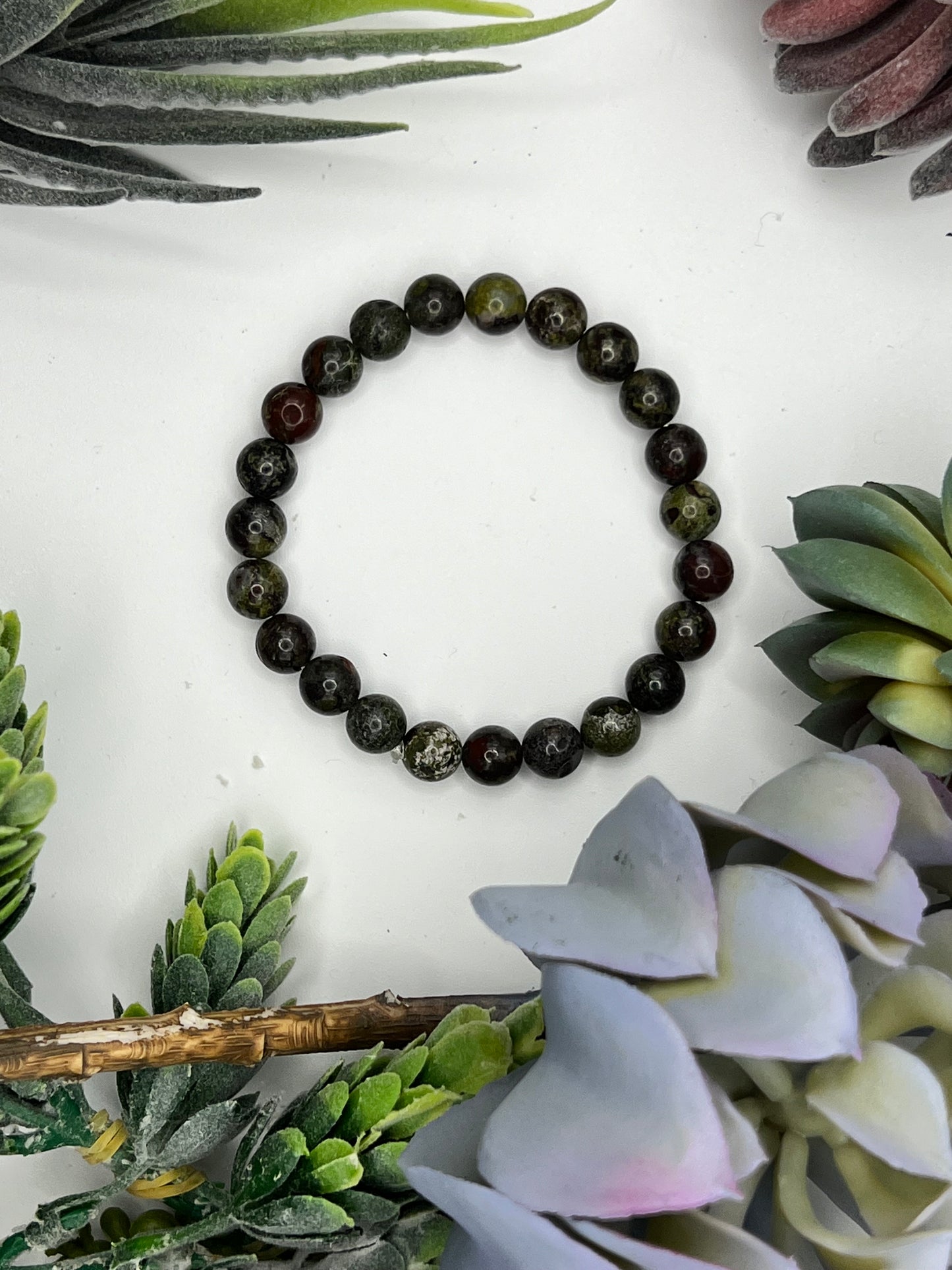 dragon blood jasper beaded bracelet