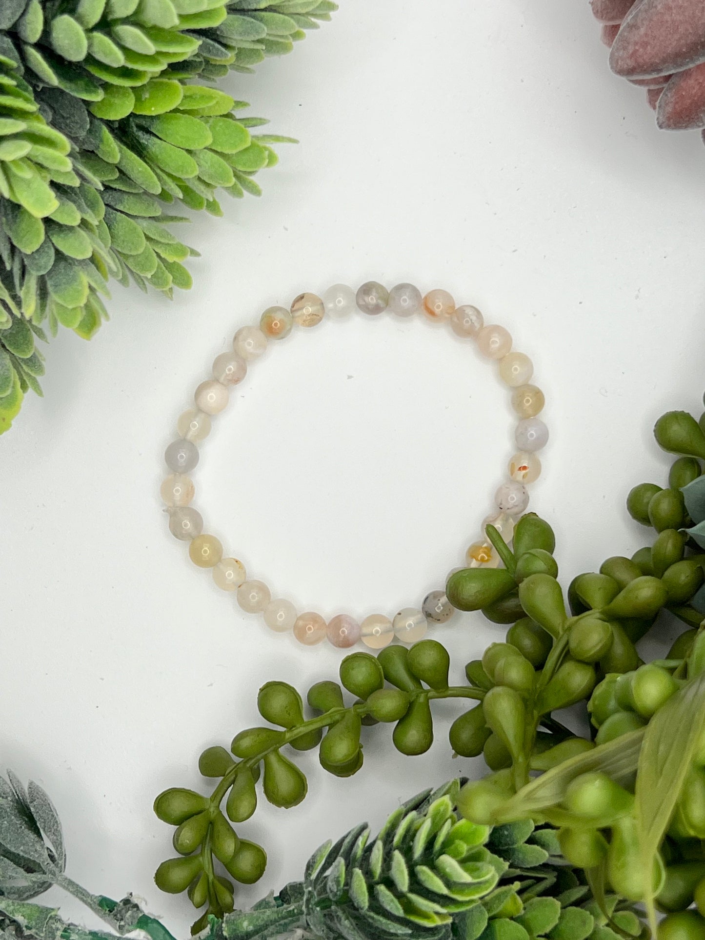 flower agate bracelet