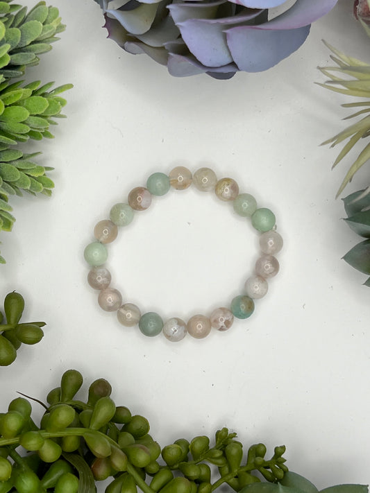 flower agate bracelet